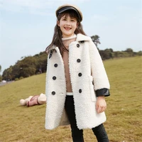 3 14 years kids girls thick wool lamb jacket coat teenage toddler warm long outerwear baby winter clothes 6 8 10 12years
