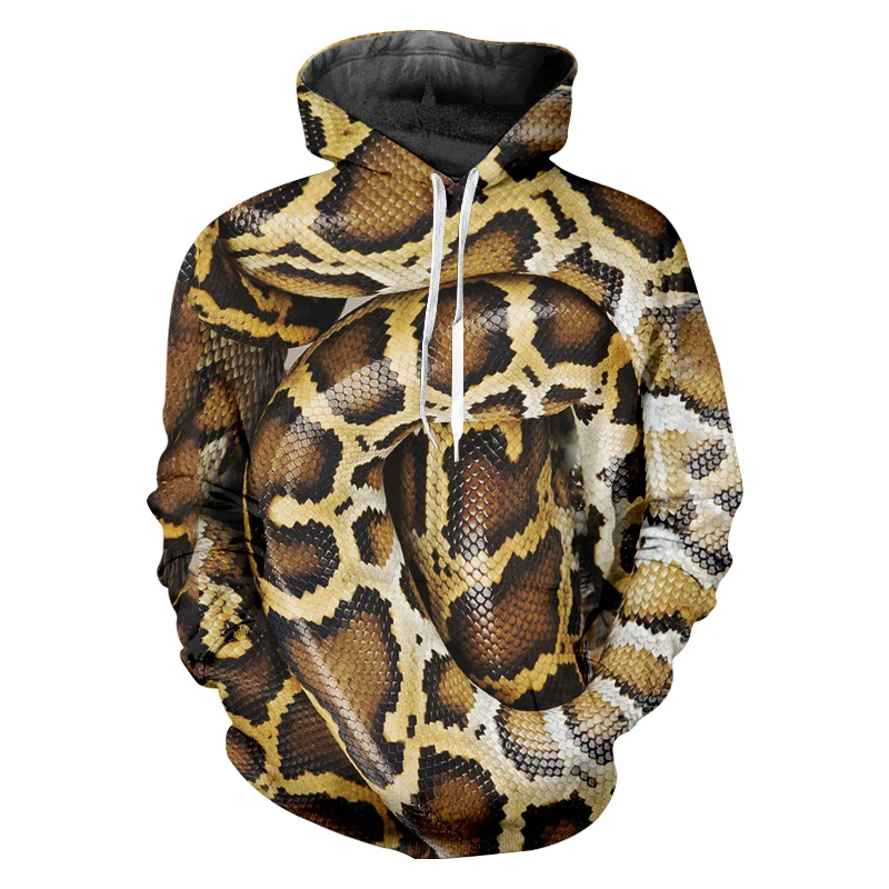 

UJWI New 3D Printed Hoodie Snake Harajuku Streetwear Women Men Sports Top Funny Coat Pullover Oversize Men's Clothing Dropship