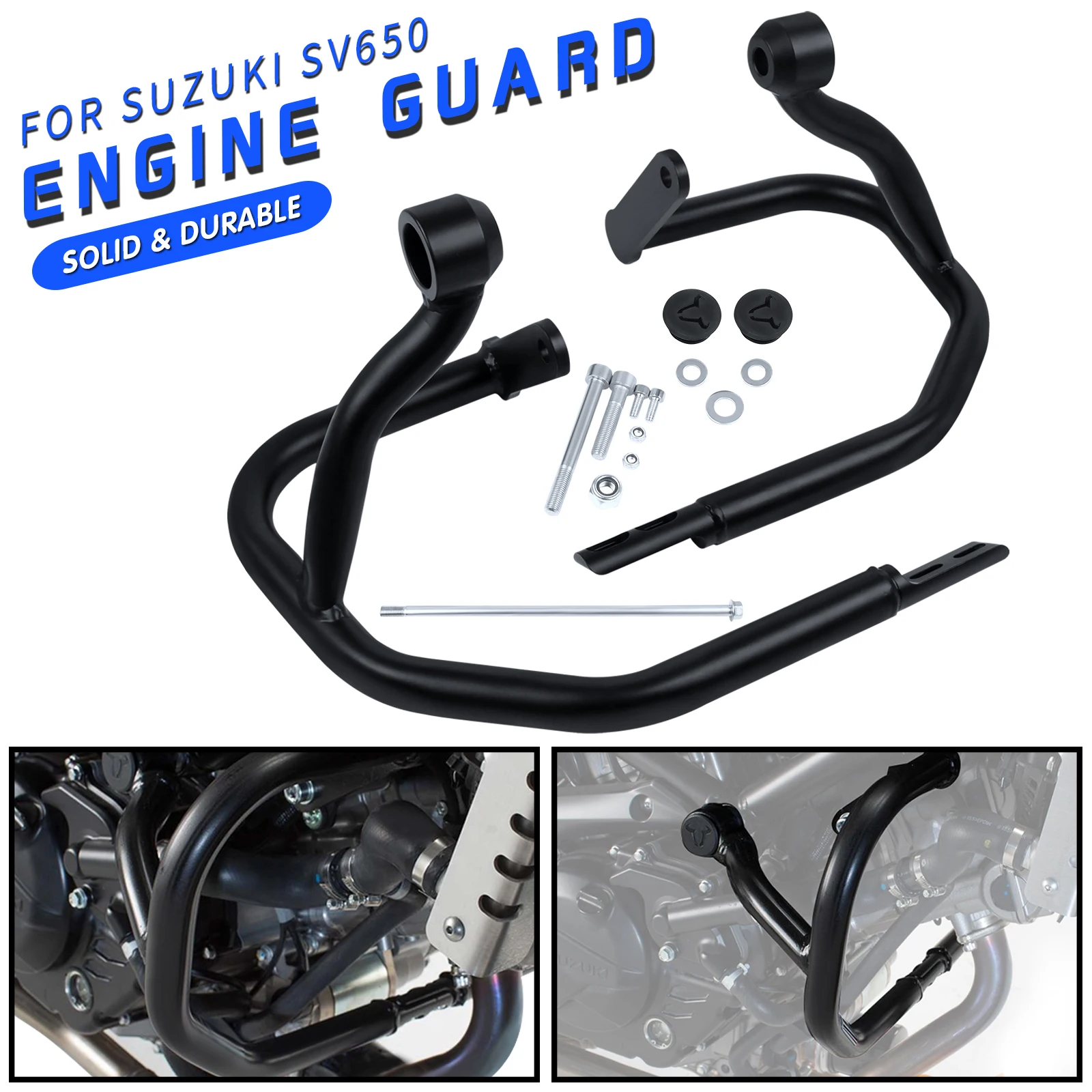 For Suzuki SV650 SV 650 2017-2022 Motorcycle Highway Engine Guard Bumper SV650X 2018-2021 Crash Bar Stunt Cage Protector