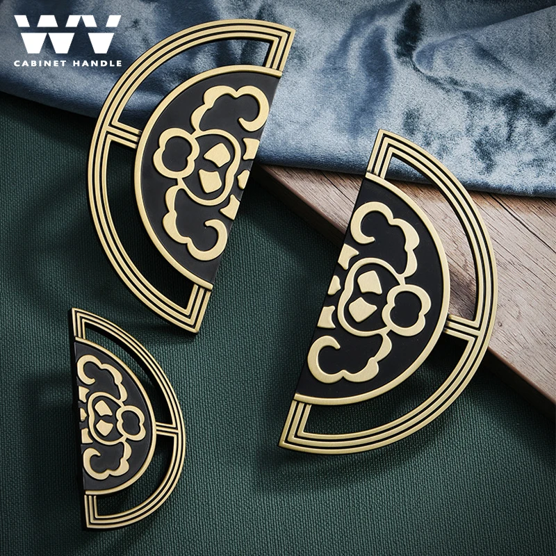 Роскошные классические дверные ручки WV для шкафа матовая ручка цинковый сплав 64