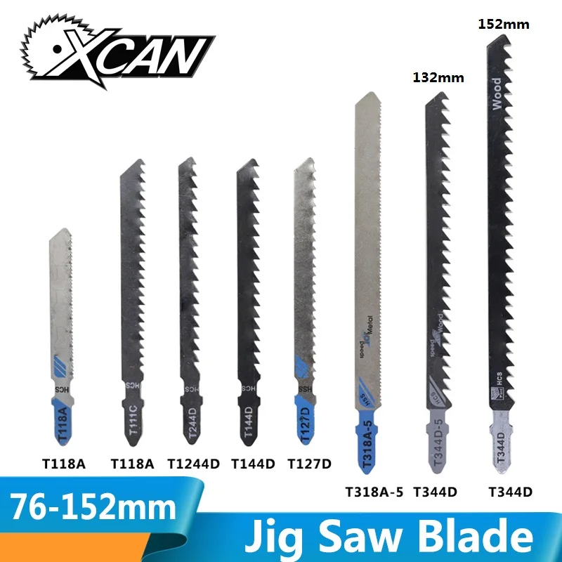 XCAN 5 шт. T111C T118A T127D T144D T244D T318A T344D лобзик из высокоуглеродистой стали для дерева/резки металла т хвостовик пилы