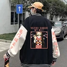 Бейсбольная униформа из аниме рассекающий демонов Nezuko, Мужская летная куртка, свитшот, пальто