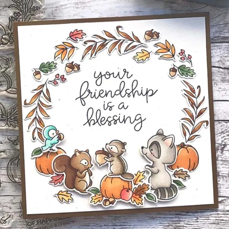 Металлические Вырубные штампы и прозрачные с изображением животного венка для