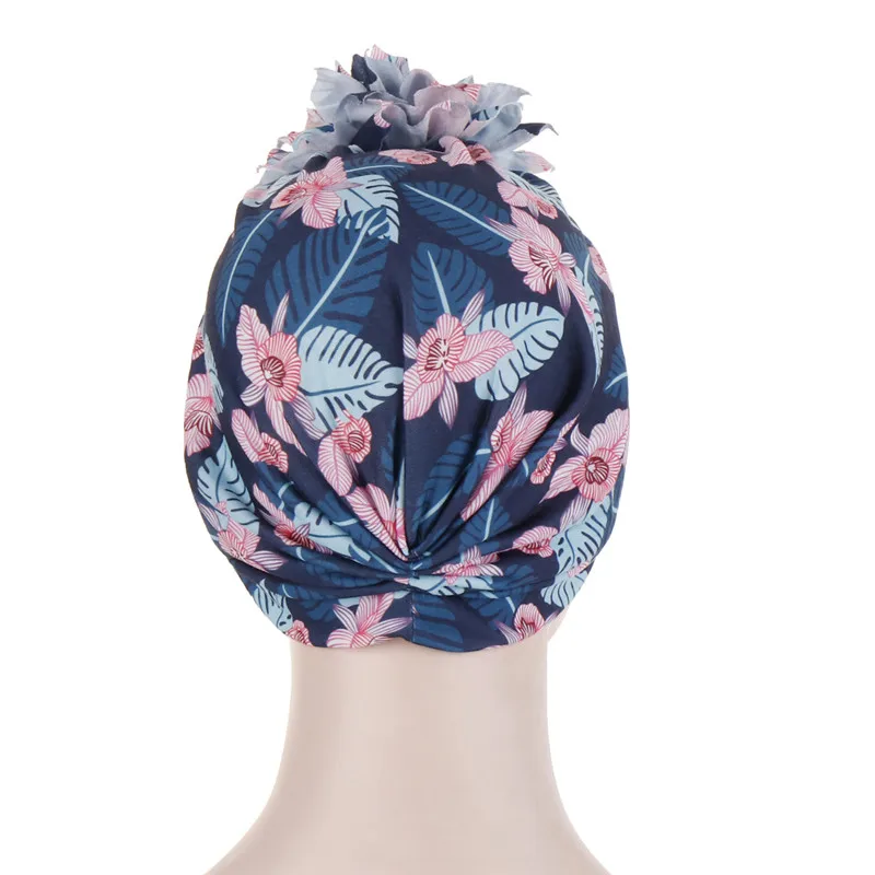 

Bohemian woman Inner hijabs cotton printing turban cap ethnic style wrap headdress bonnet muslim hijab underscarf caps turbante