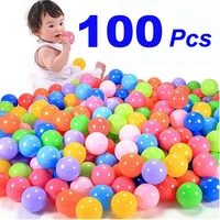 100pcs colors baby plastic balls water pool ocean wave ball kids swim pit with basketball hoop play house outdoors tents toy
