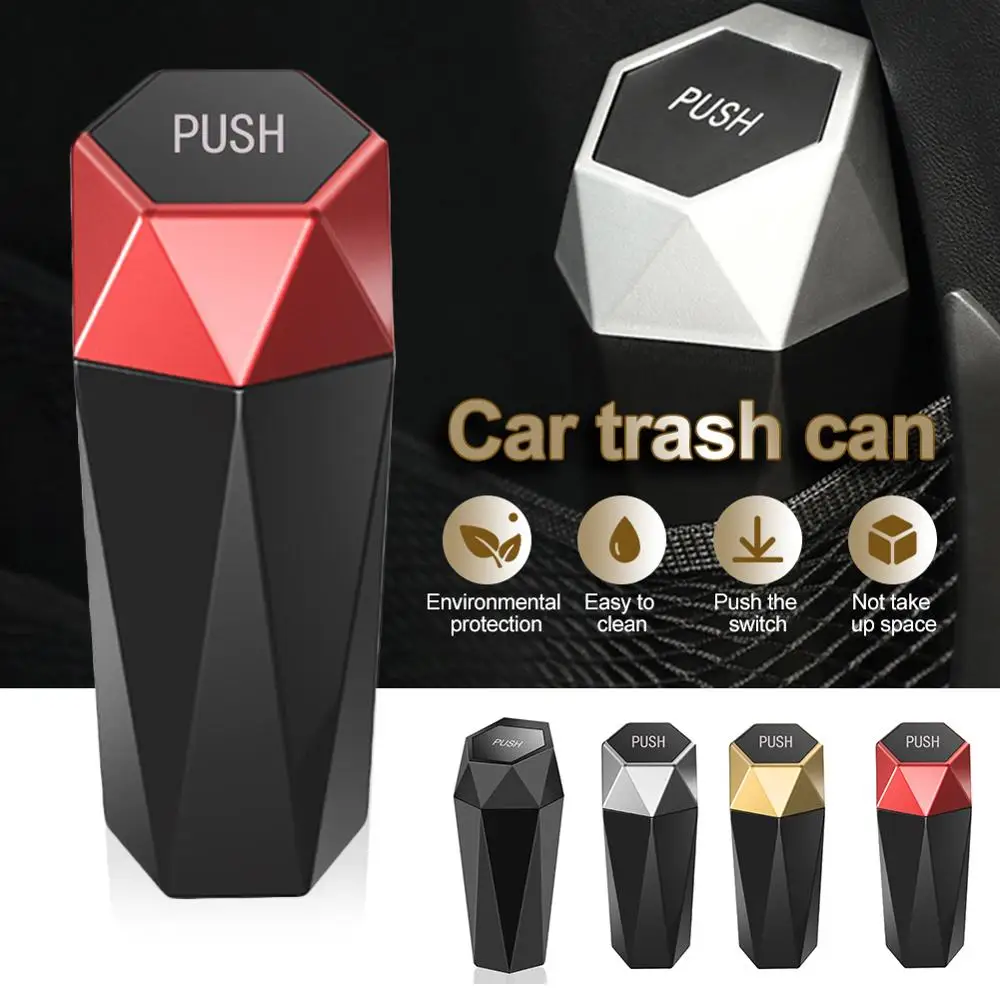 

Plasic Car Trash Garbage Can Autobiles Trash Dust Case Holder Bin Box Car-styling Can Rubbish Box Dust Case Holder Car Trash