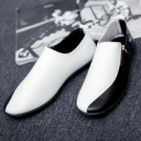 mens shoes youth fashion british peas shoes mens leather shoes korean style personality trendy pu casual mens shoes