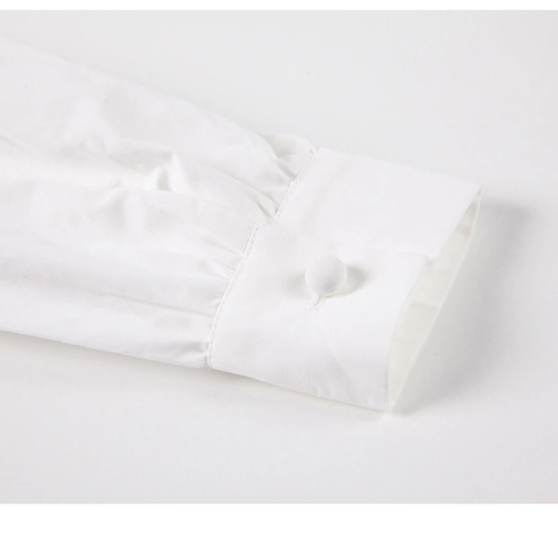 

Design Contrasted Color Bow Decoration Shirts Women New Spring Fashion Tops All-match Simple Casual Office Lady Blusas Mujer De