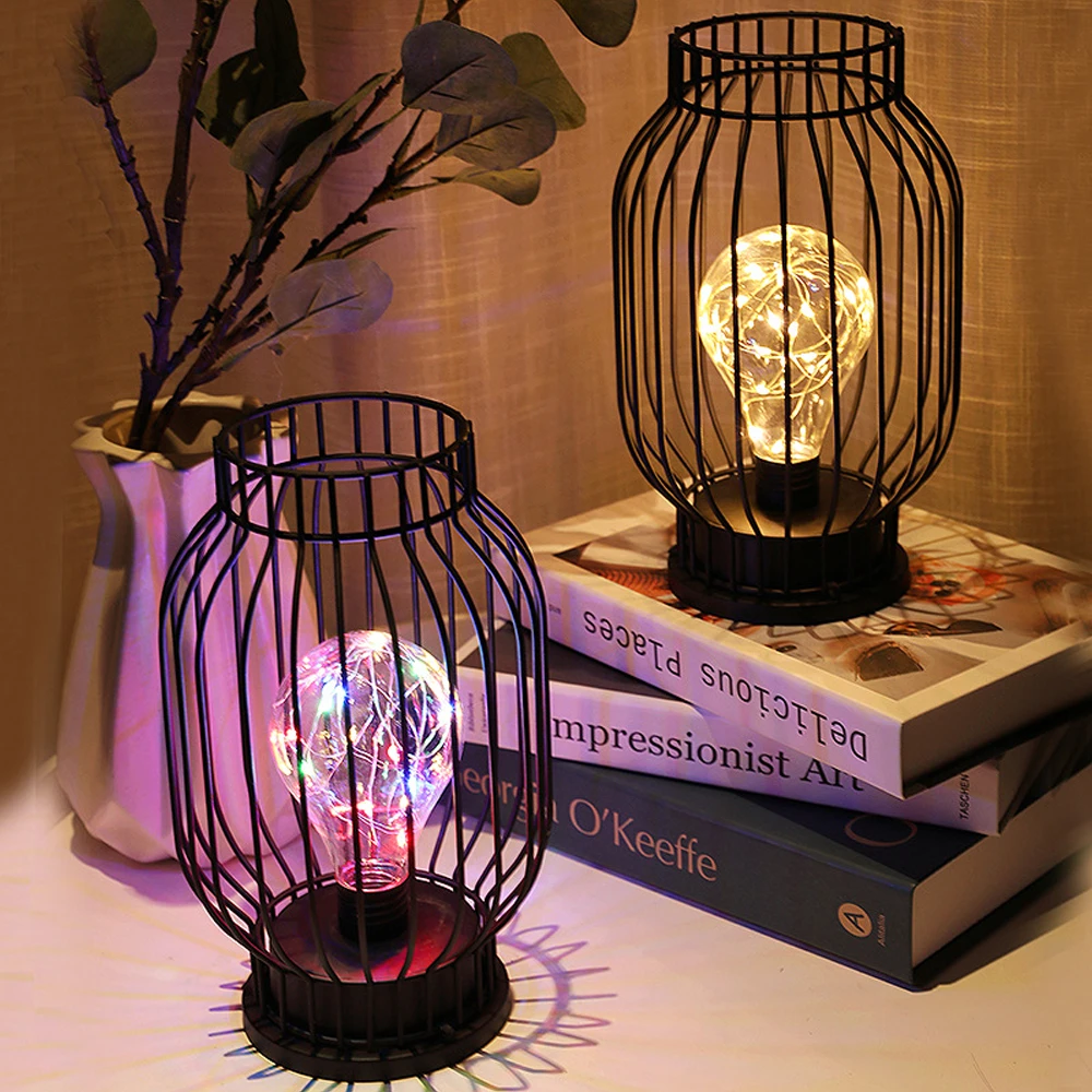 

Art LED Table Lamp Reading Lamp Night Light Bedroom Bedside Lamp Desk Lighting Living Room Retro Classic Iron Home Decoration