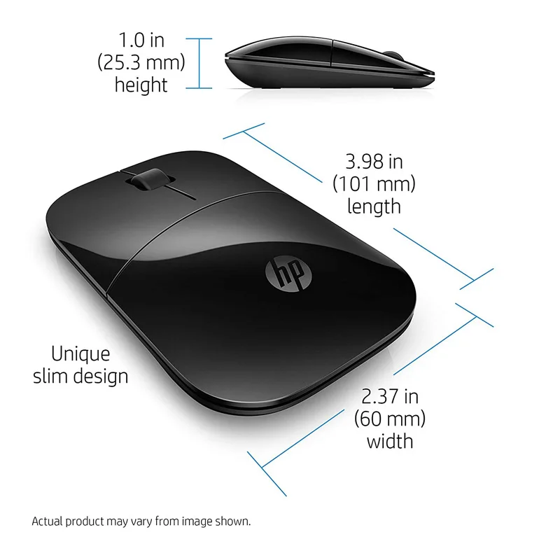 Новая оптическая беспроводная мышь hp 2,4 ГГц Z3700 Mute Slim Silent Colorful 1200 dpi для ноутбука, оригинальная мини-мыши