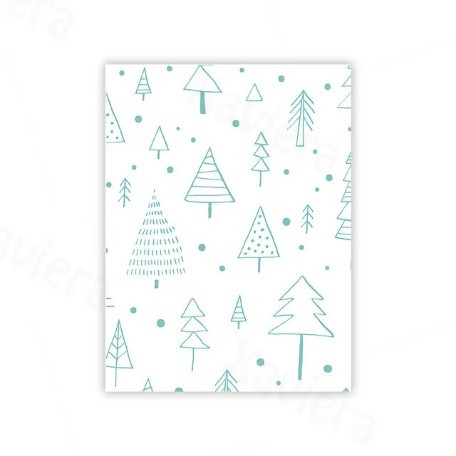 

Christmas Minimalism Home Decoration Cartoon Art Happy Holidays Canvas Poster Mural Wall Decoration for Room Living Room NoFrame