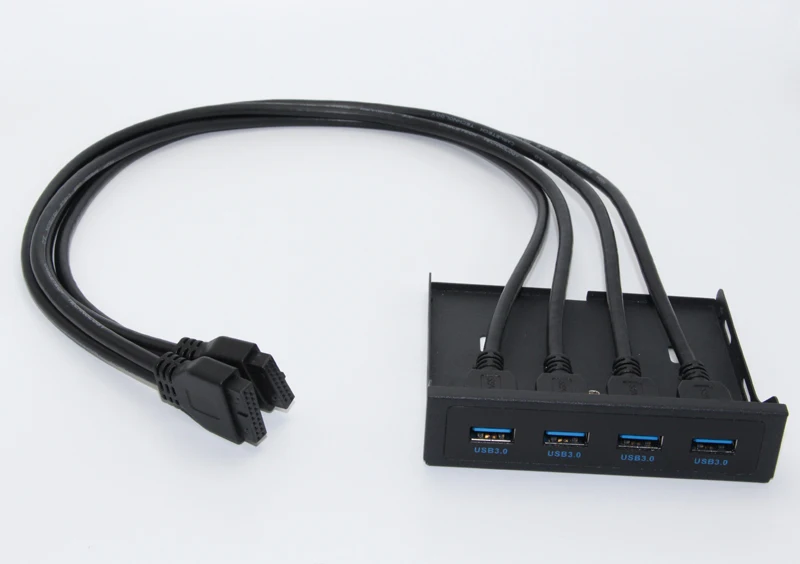 

19+1 20Pin 4 Port USB 3.0 HUB Front Panel Combo Bracket USB 3.0 Hub Adapter for PC Desktop 3.5" FDD Floppy Disk Drive Bay