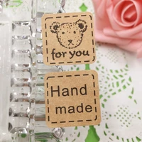600pcslot hand mand for you mini cute kraft stationery label sticker diy seal sticker for candytoydiy hand made product
