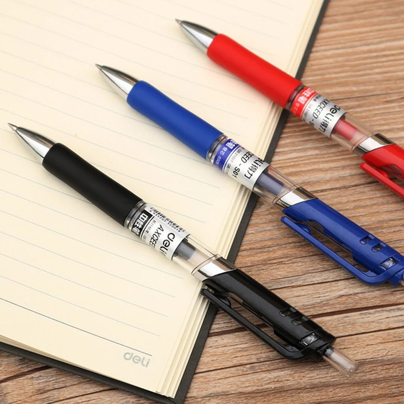 Гелевая ручка с красными синими и черными чернилами 12 шт./корт 0 5 мм школьные