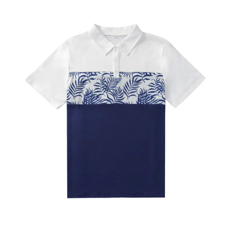 

Футболка мужская приталенная, приталенная рубашка-поло с принтом, на пуговицах, Повседневная модная, для отдыха, лето