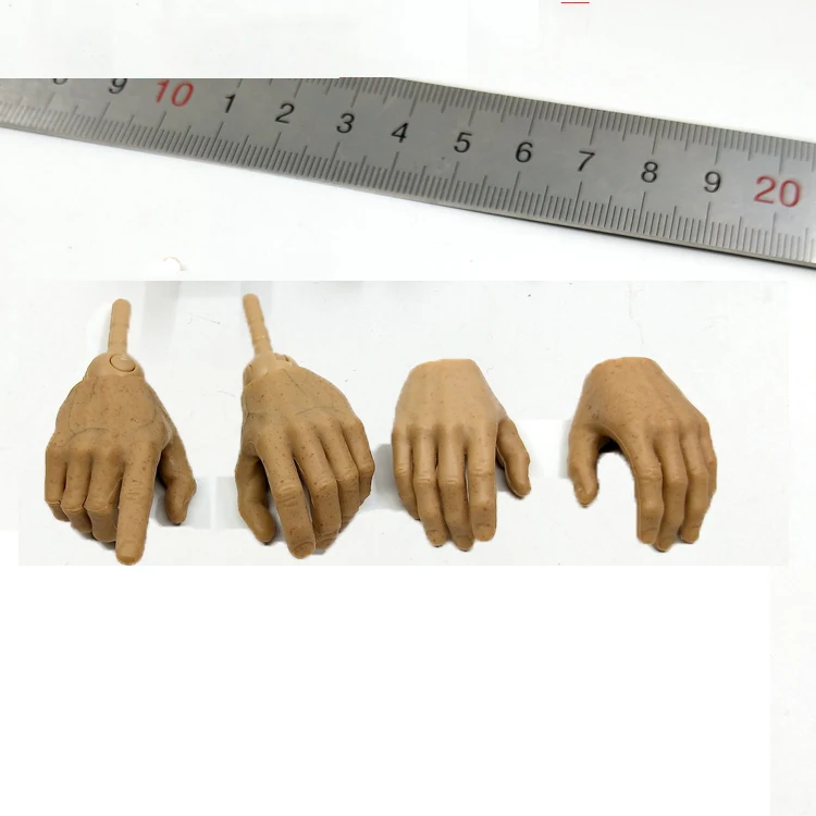 

In Stock For Sale 1/6th Model 4PCS/SET Male Hand Model 26040B With Hand Connector For Usual 12inch Doll Soldier Collectable