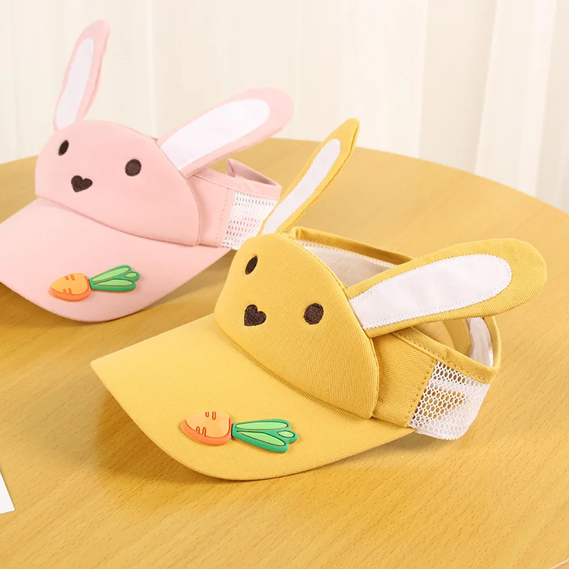 Детская летняя шапка от солнца Foux козырек с кроличьими ушками и защитный для