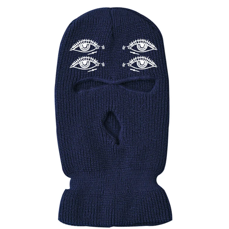 

Neon Balaclava Three-hole Ski Mask Tactical Mask Full Face Mask Winter Hat Halloween Party Mask Limited Embroidery
