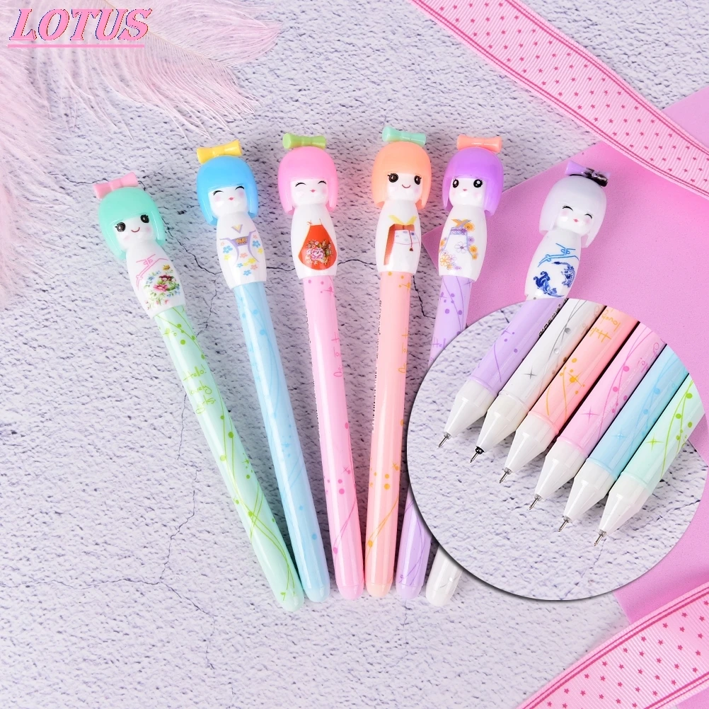 

Kawaii Japanese Doll Girl Design Gel Pen Princess Pen Stationery Caneta Office Material School Supplies Writing Signing Pen 1pcs
