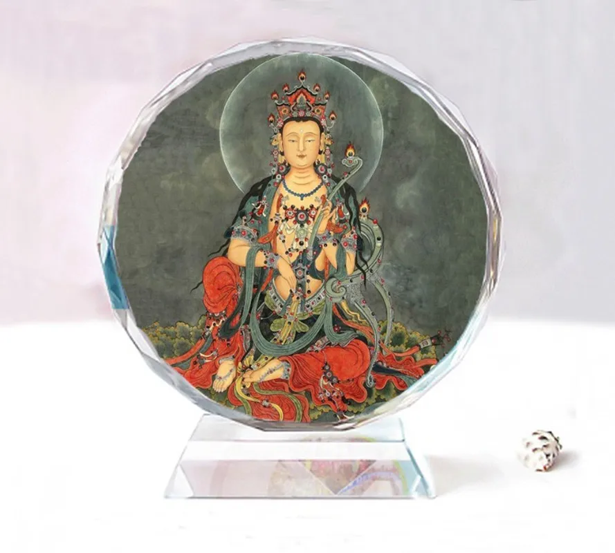 Двухсторонние хрустальные украшения Будды Puxian Bodhisattva, изысканный подарок на день рождения, сувенир