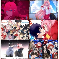 darling in the franxx vintage anime metal tin sign home room wall decor machine war animation poster sci fi painting mn180