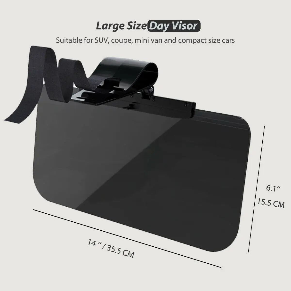 14 ''большой HD Автомобильный солнцезащитный козырек антибликовый