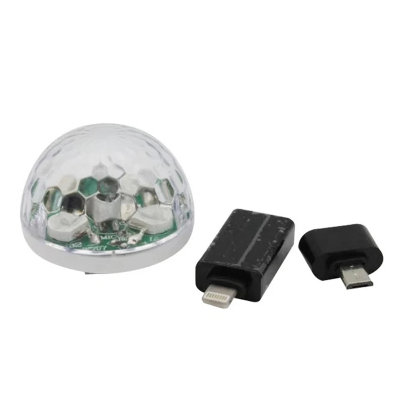 

1pc Portable LED Mini USB Atmosphere Stage Light Magic Disco DJ Ball Lamp Home Indoor Party USB For Apple Android Huawei Phone