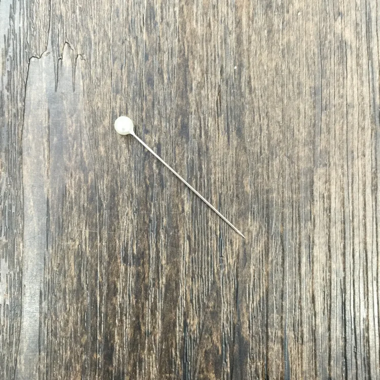 100 шт./корт. 40 мм круглая головка с жемчугом Женская Цветочная швейная булавка