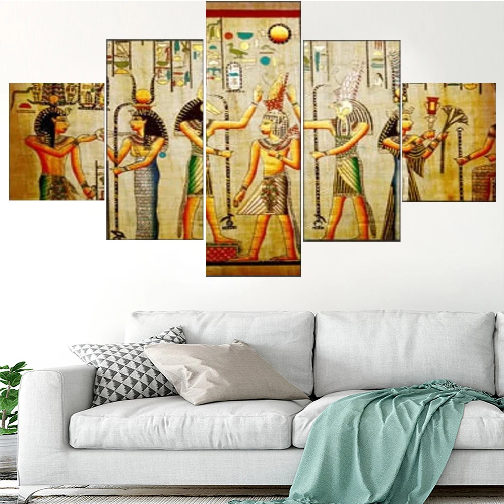 5 шт. настенная Картина на холсте древний Египетский иероглифский плакат