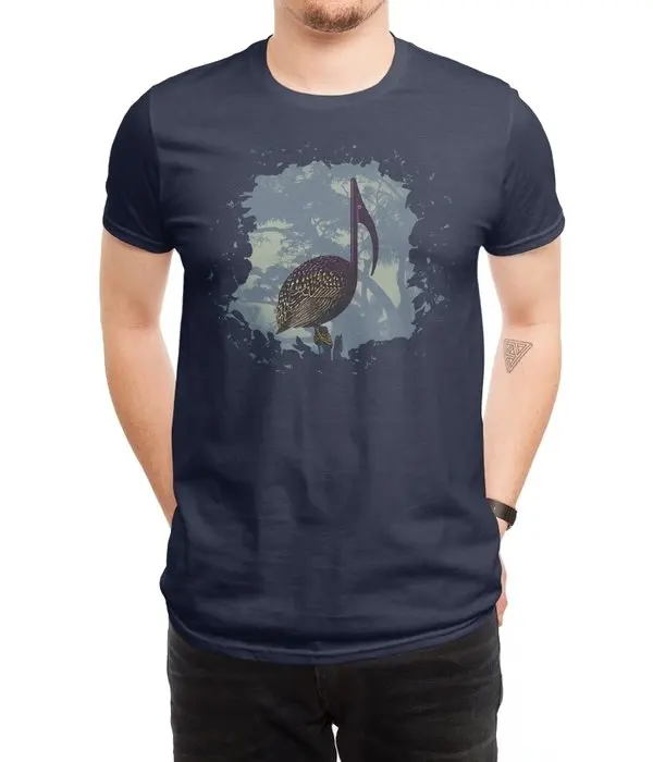 Новинка мужская повседневная футболка с принтом Song Bird короткий рукав футболки