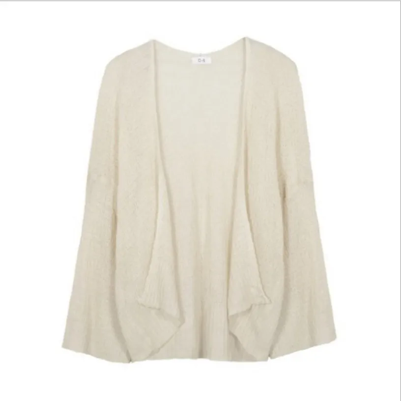 Женский вязаный кардиган Kaguster Свободный с отверстиями свитер корейский топ лето