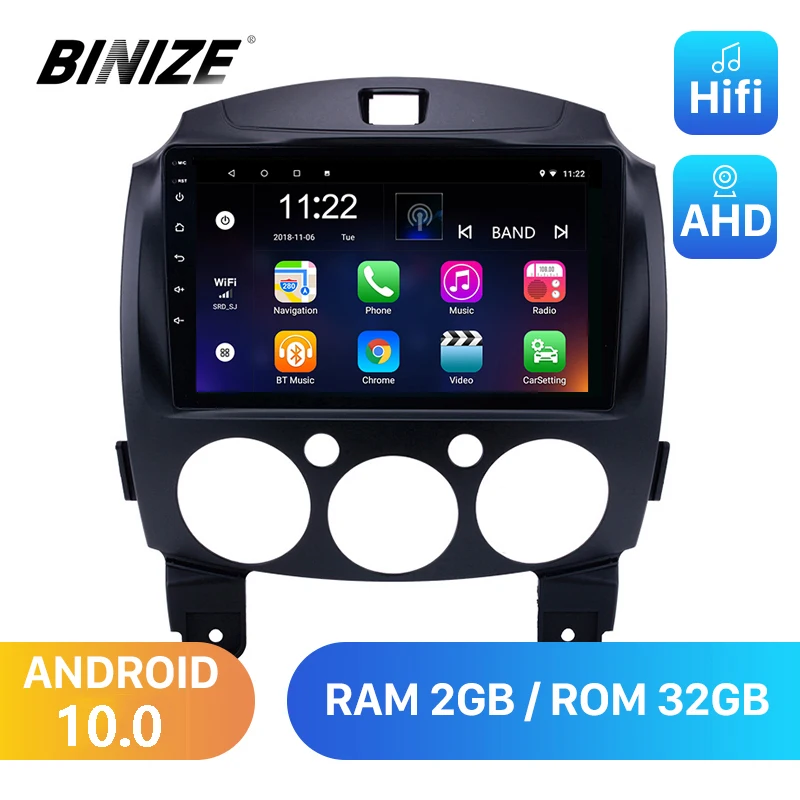 Автомагнитола 2DIN на Android 10 1 мультимедийный видеоплеер с 9 &quotэкраном GPS навигацией