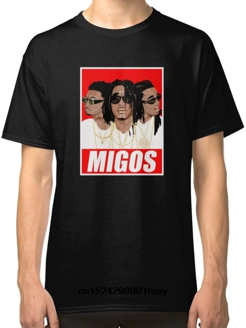 Мужские черные футболки Migos одежда для фанатов рэпа футболка| |