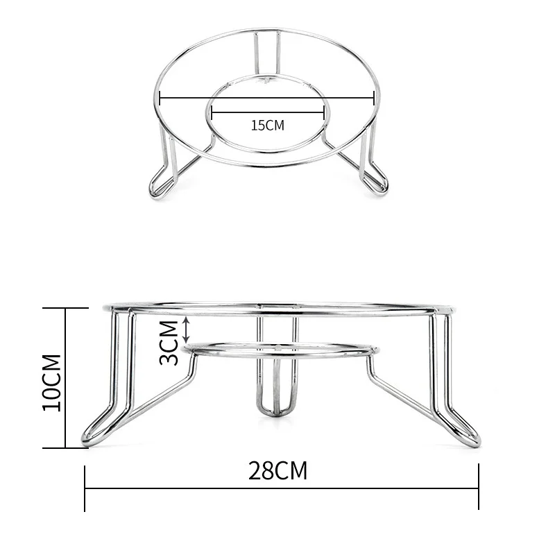 

Three-legged Pot Racks Creative Stainless Steel Dining Table Insulation Potholder Kitchen Gadgets Insulation Mat Soup Pots Pads