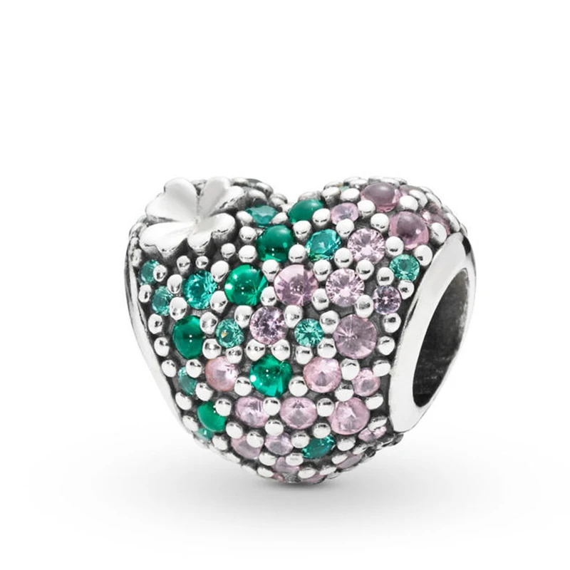 Бусины в форме сердца стразы Европейский оригинальный браслет для женщин Lover Clover