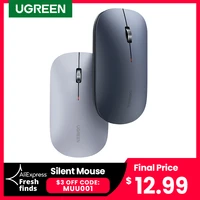 ugreen mouse wireless silent mouse 4000 dpi for macbook tablet computer laptop pc mice 3cm thin slim quiet 2 4g wireless mouse