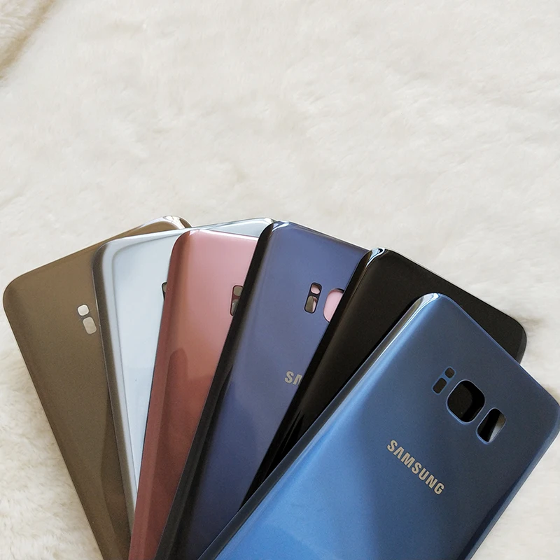 Samsung Galaxy S8 Plus + G955 G955F G950 G950F Задняя стеклянная крышка Корпус Замена батарейного