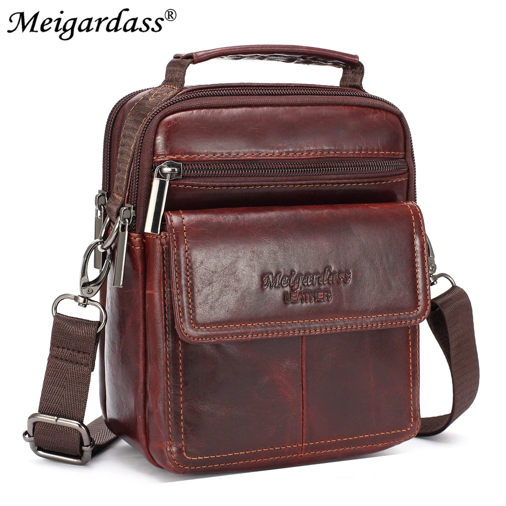Сумка мессенджер MEIGARDASS Мужская из натуральной кожи|bags with|leather men messenger bagmen bags |