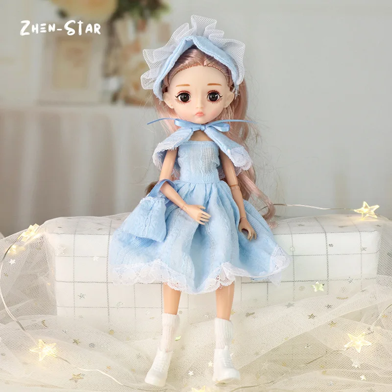 

30cm Baby BJD Dolls 1/6 Bjd Dolls 13 Movable Joints 3D Real Eye Dress Up Princess Baby Girls Dolls Toys For Girls Birthday Gifts