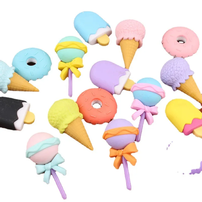 

4pcs/pack Cute Kids Stationery Set Cute Child Eraser for School Students Pencil Erasers Donuts Ice Cream Special Text Supplies