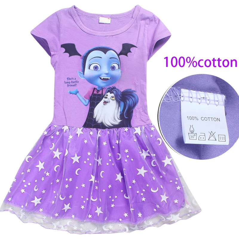 Детское платье для девочек летнее детей ясельного возраста Vampirina одежда