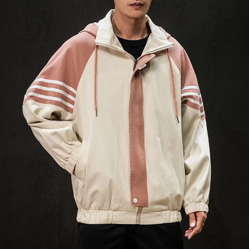 Куртка мужская свободного покроя на молнии Повседневная Уличная одежда с