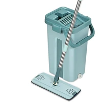 free hand washing flat mop with bucket lazy 360 rotating magic mop with squeezing floor cleaner mop household cleaning tool