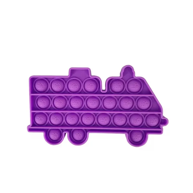 

PT116-PT118,PT124 Purple Fire Truck Push Pops Bubble Sensory Toy for Adult Child Funny Anti-stress Pop Fidget Reliver Stress