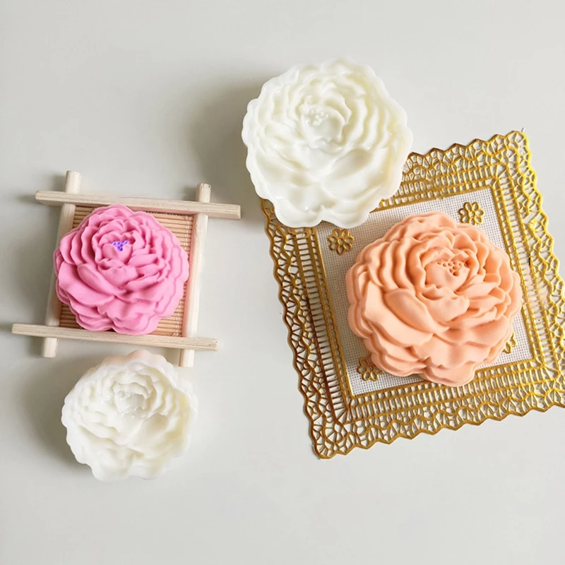 

Blossom Peony Round Moon Cake Molds 50g/125g Hand-Pressure 1 Stamp Mooncake Molds for Mid-Autumn DIY Pastry Tool Cookie Decorati