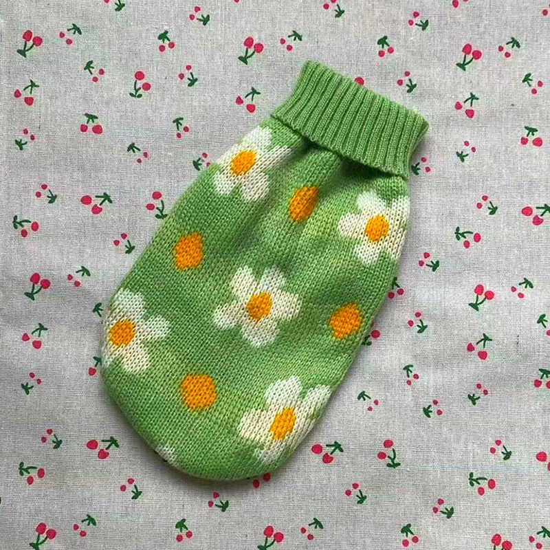 Теплая одежда для собак малого и среднего размера вязаный свитер кошек домашних