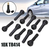 mayitr 10pcs tr414 snap in tyre valve high quality tubeless rubber valves for car trailer light truck wheels tires parts