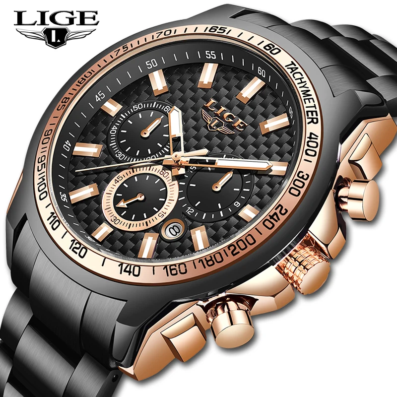 

LIGE New Fashion Date Quartz Men Watches Top Brand Luxury Male Clock Chronograph Sport Men Wrist Watch Hodinky Relogio Masculino
