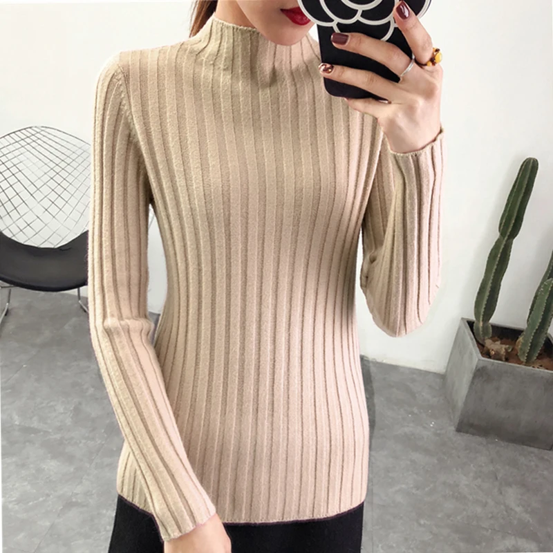 2019 New Fashion Autumn Winter Women Sweater Turtleneck Pullover Long Sleeve Casual Loose Knitted Tops | Женская одежда