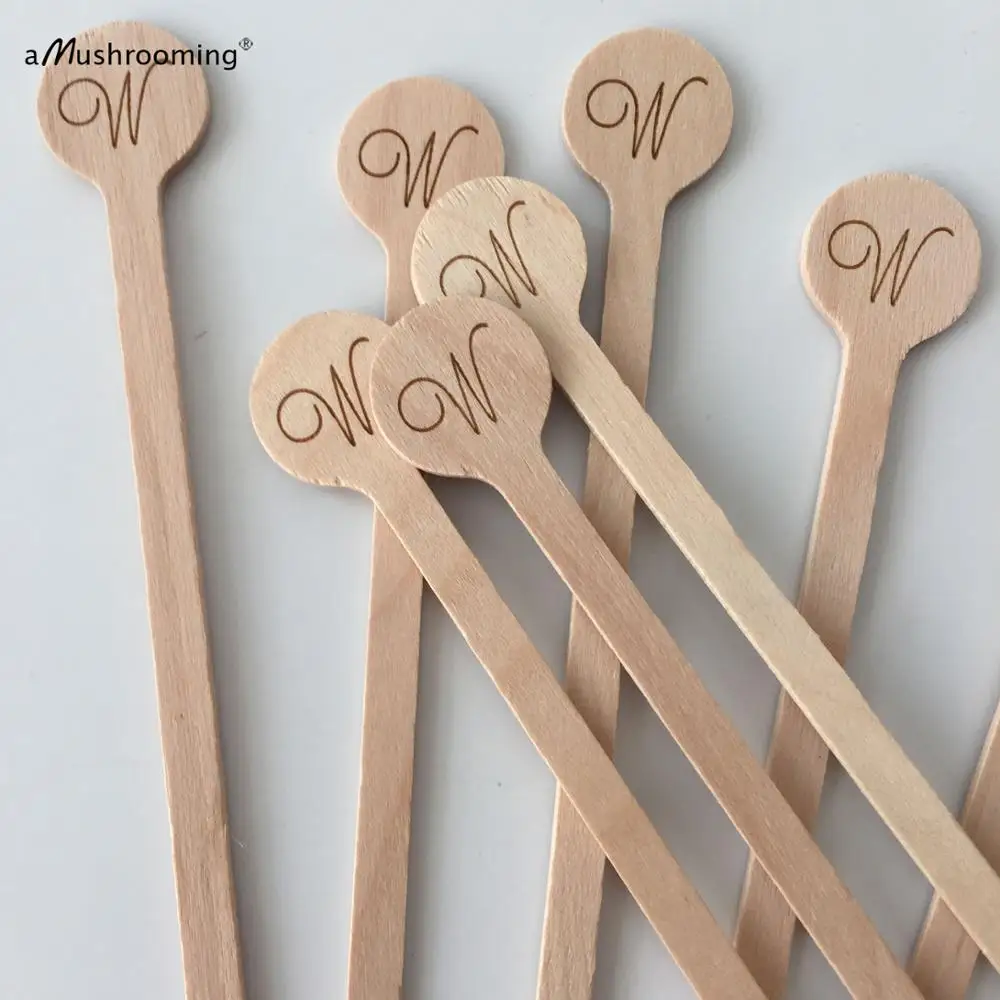 100 шт. индивидуально выгравироанные надписи на бар и коктейльные мешалки Винтаж